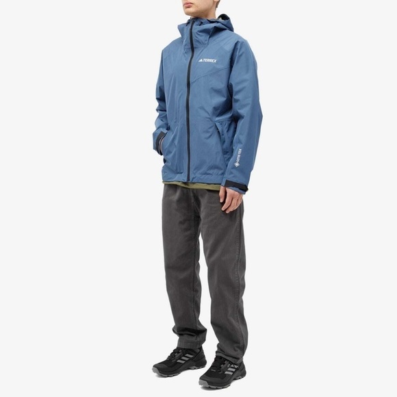 Adidas Men's Xperior Gore-Tex Packable Jacket in Wonder Steel medium - Picture 3 of 9